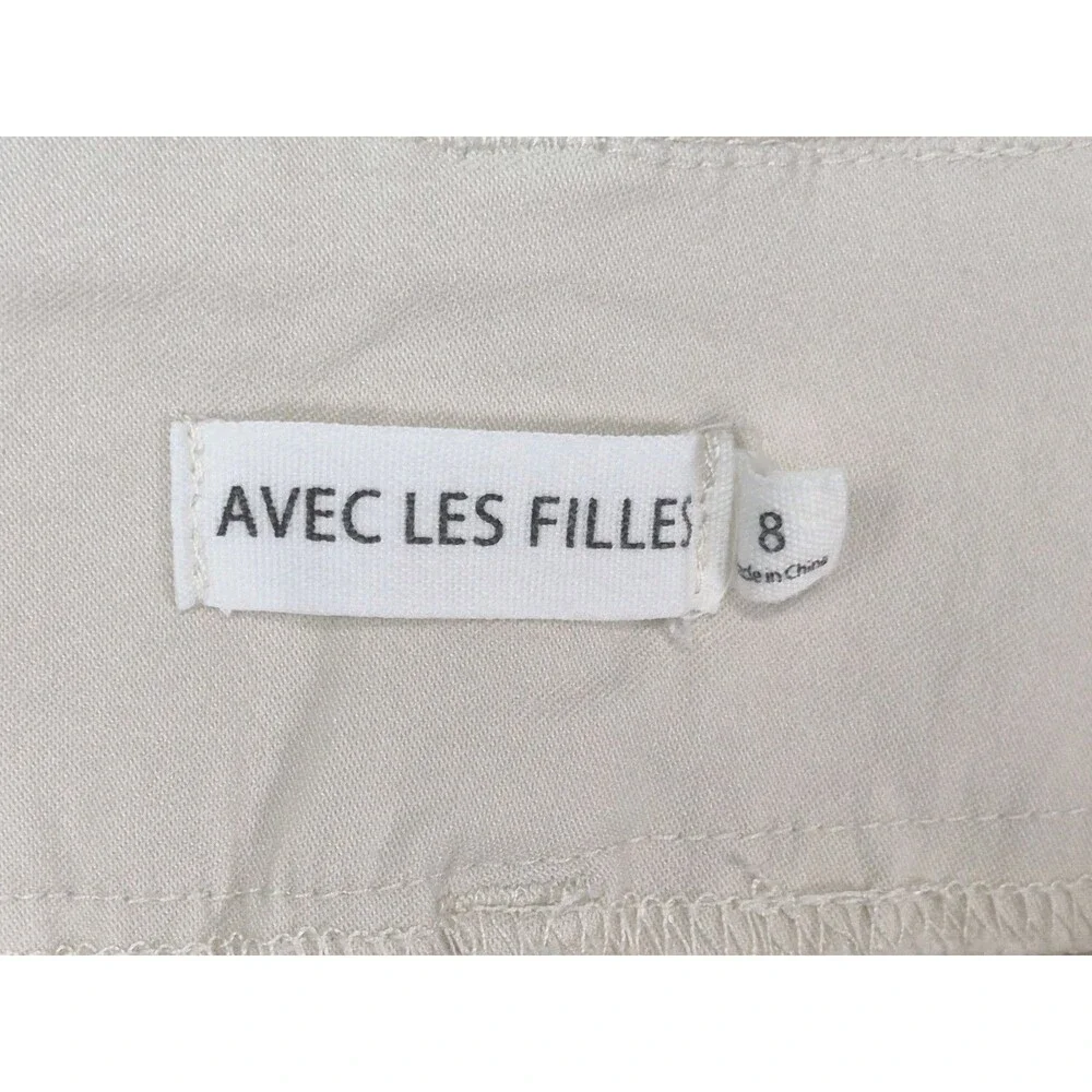 Avec Les Filles Cropped Wide Leg Pants High Rise Stretch Trousers Quiet Luxury